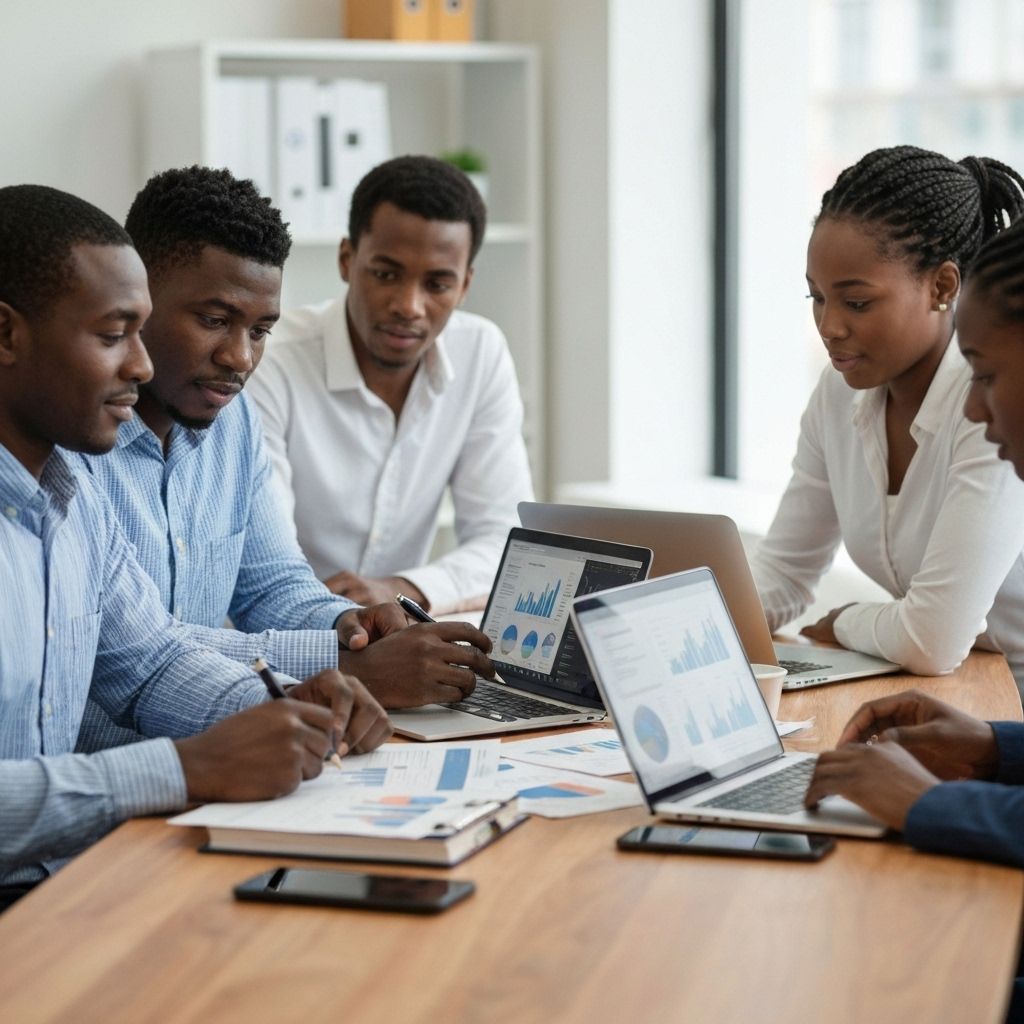 Business team planning response to competitive alert